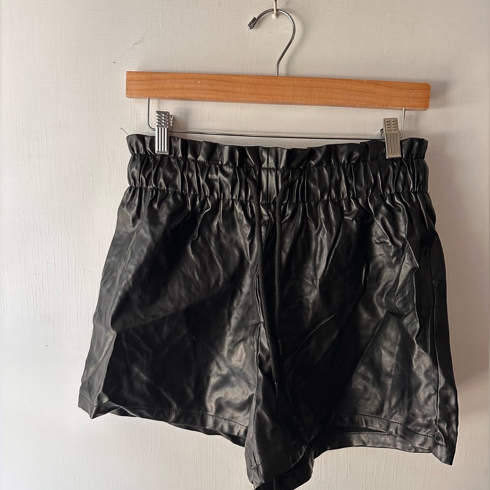 SHEIN Faux Leather Shorts
